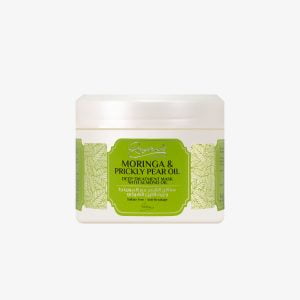 This treatment with Moringa and Prickly Pear Oil penetrates deep into the hair to treat, repair, restore and strengthen dry, damaged hair. This deep conditioning mask enhances hair's moisture retention, thus increasing hair's elasticity and reducing breakage. Our formula is free of sulfates, silicones, parabens, and mineral oils