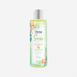 Swiss Gardens shower gel specially formulated to moisturize the skin, leaving it soft, smooth and clean filled with fresh notes of original natural Grapefruit and Eucalyptus fragrance smell.